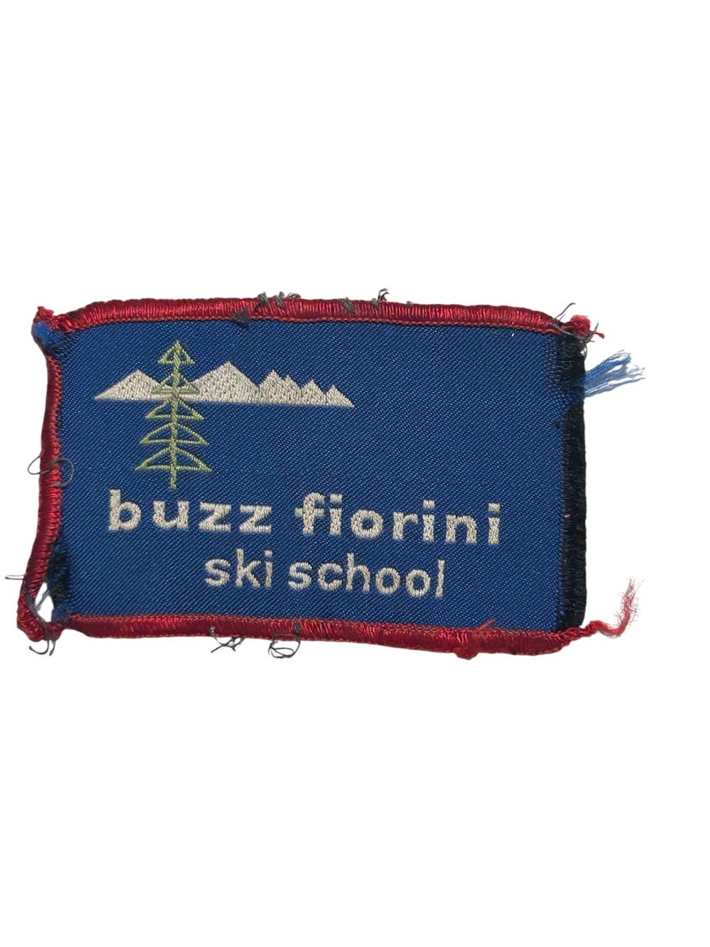 Buzz Fiorini Ski School Vintage Sew On Embroidered Mountain Patch 3x2 Washington